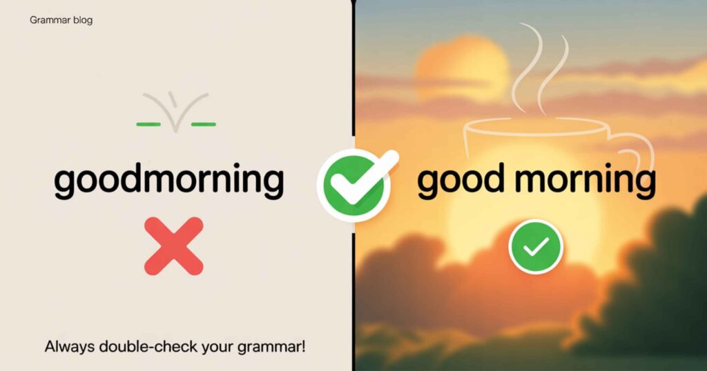 Goodmorning or Good Morning What’s the Difference