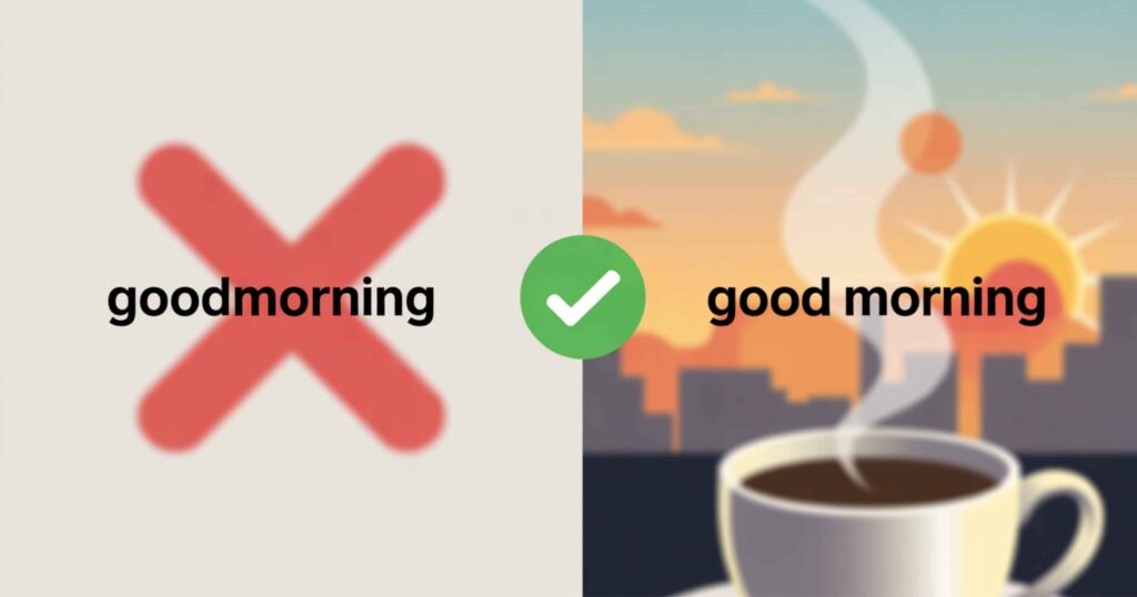 Goodmorning or Good Morning: What’s the Difference