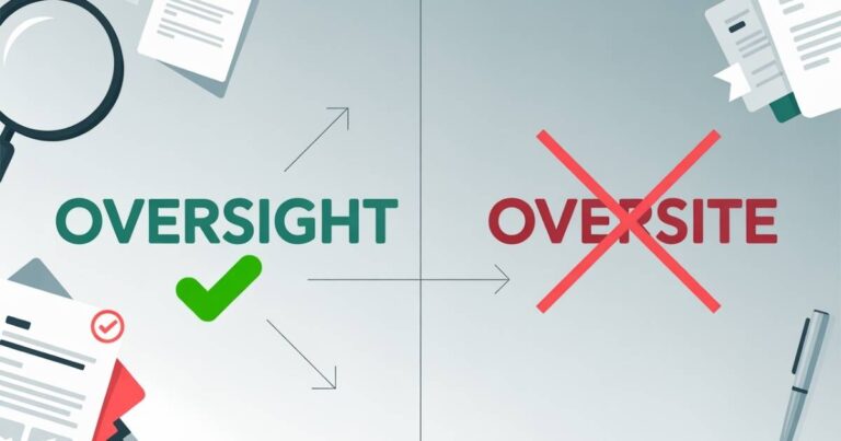 Oversight vs Oversite: Pointing Out the Differences