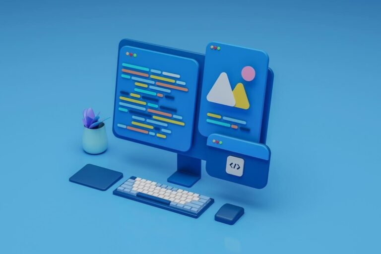 Modern web development workspace