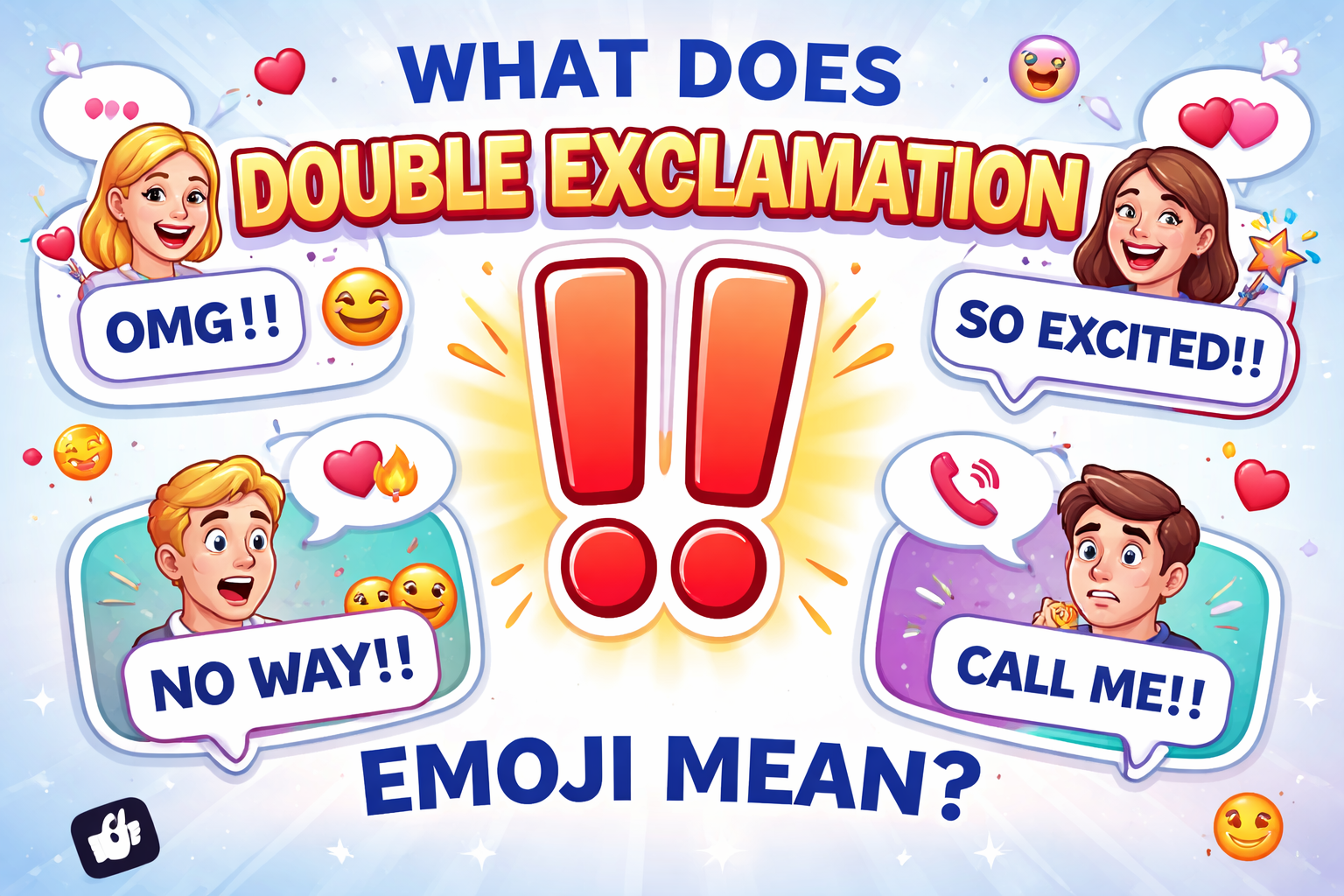 What the double exclamation emoji means
